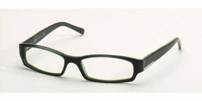 Prada Designer Glasses PR 21GV --> DARK GREEN/LIGHT  GREEN TRANSPARENT