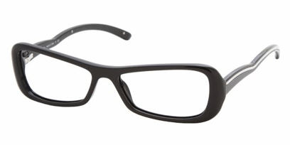 Prada Designer Glasses PR 22LV --> GLOSS BLACK TRANSPARENT