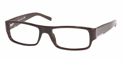 Prada Designer Glasses PR 15IV --> BLACK EBONY TRANSPARENT