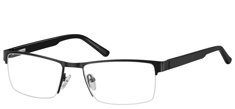 Semi Rimless Glasses 622 --> Black